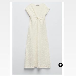 ZARA Cream knit dress. Never Worn Tags still on